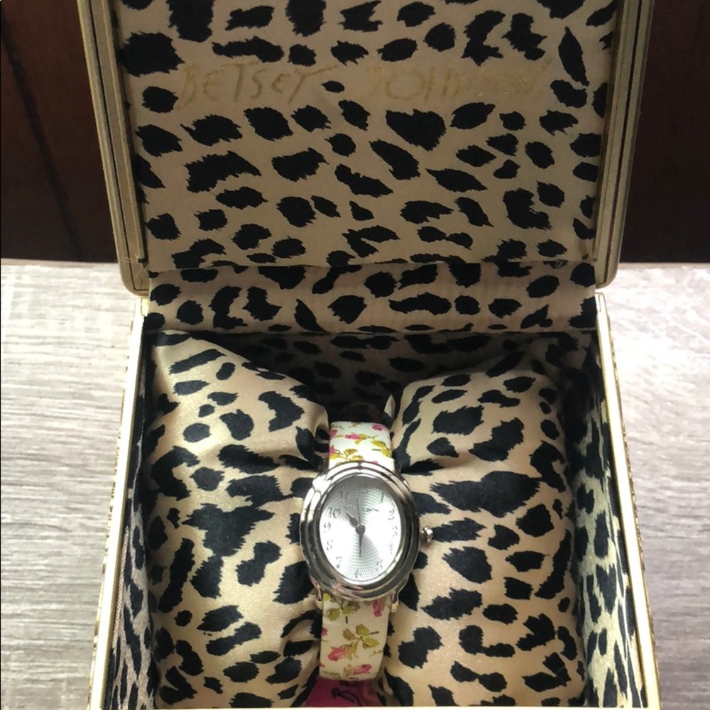 Betsey Johnson floral band watch